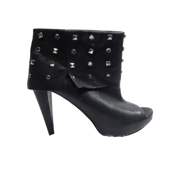 Vince Camuto Womens Black Open Toe Stilettos With Spikes Size 6.5B - Picture 1 of 12